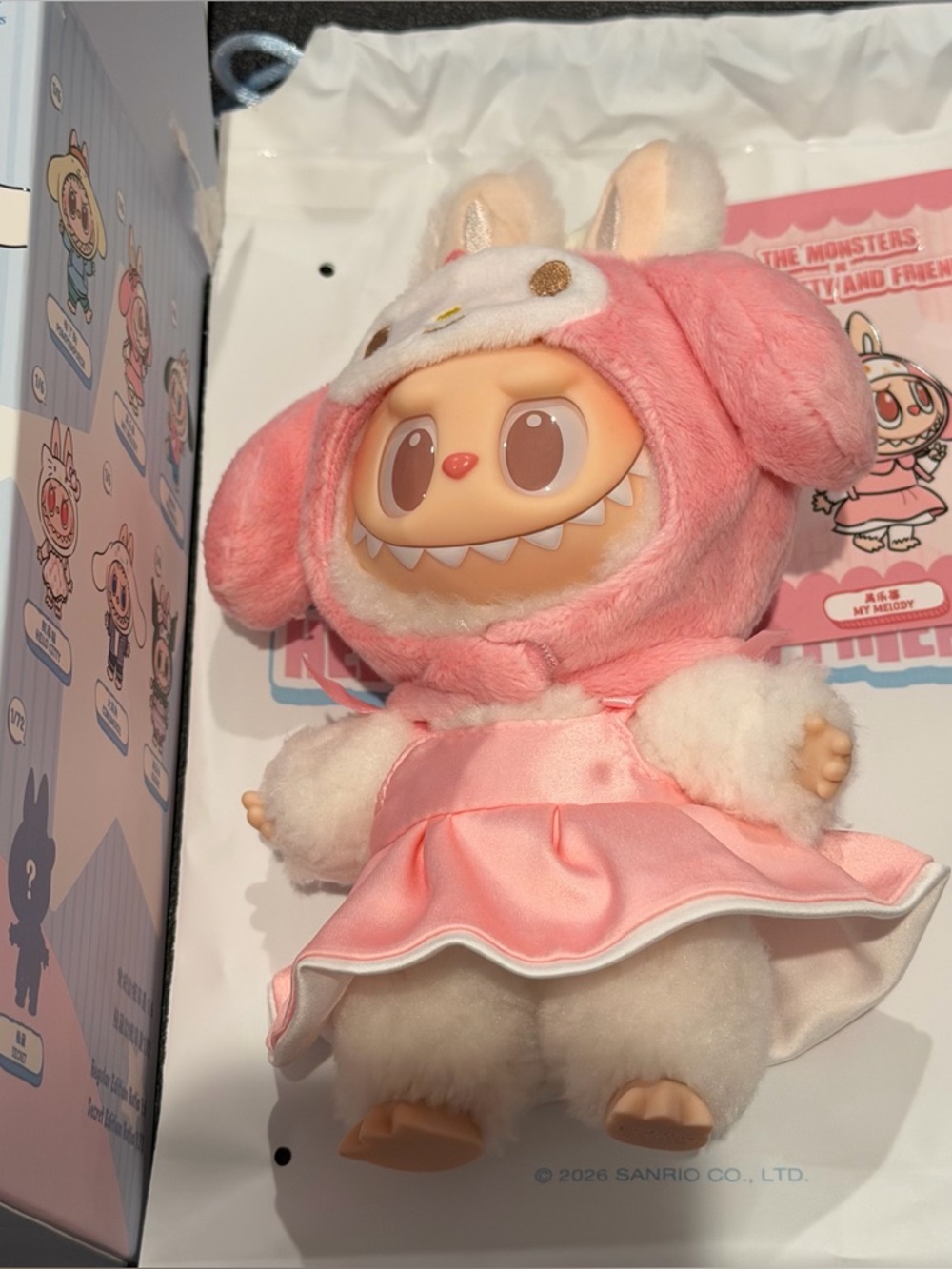 Labubu x Hello Kitty and Friends series plush pendant My Melody